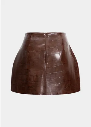 MICAS Black Texture faux leather mini skirt (NWT) thumbnail 3