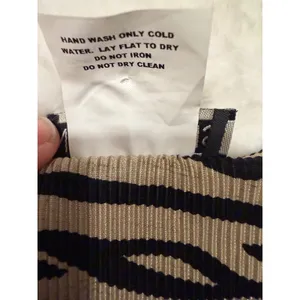 Notations Zebra‎ Animal Print Tank Top Womens Large Tan Black Ribbed Shell thumbnail 3