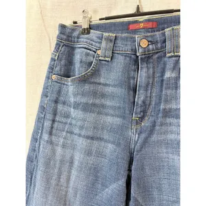 7 For All Mankind Cropped Wide Leg Jeans Women Blue Frayed Hem 28‎ thumbnail 8