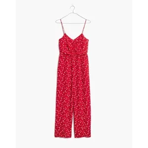 Madewell ruched wide leg jumpsuit in prairie posies women's 14 business casual‎ thumbnail 3