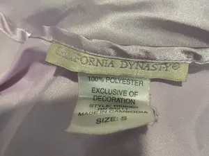 Silky Lavender Embroidered Chemise Slip Purple thumbnail 2