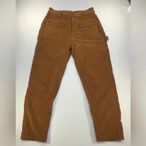 Free People Copper Rust Kyo Corduroy Utility Pants Size 6 Burnt Orange Cargo thumbnail 4