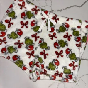 The Grinch Pajama Shorts with bows Green Size L thumbnail 1