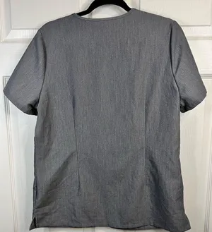 FIGS Casma Women’s Three-Pocket Scrub Top – Graphite - Size Medium thumbnail 1