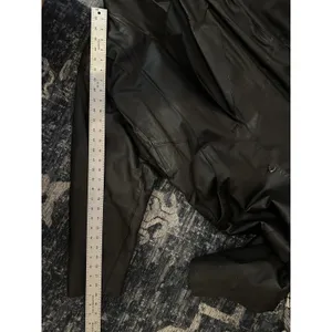 Women's Black Leather Trench Coat Size Medium Vintage Grunge Goth Matrix 90's thumbnail 6