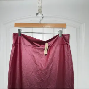 Simlu 2XL Burgundy Faux Leather‎ Pencil Skirt Mob Wife Office Siren Biker Core thumbnail 4