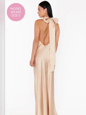 Show me your mumu Lisa Maxi Dress ~ Champagne Luxe Satin thumbnail 2