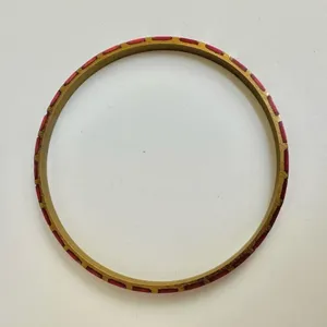 Red and gold tone brass bangle bracelet thumbnail 10