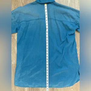 J. Jill Top Womes Size Small Cotton Chambray Tunic Minimalist‎ Western Desert thumbnail 10