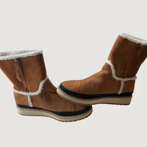 TOMS Mesa Tan Suede Faux Shearling Lined Mid-Calf Platform Boots Women 6 thumbnail 7
