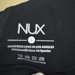 NUX Black Ribbed Sports Bra thumbnail 10