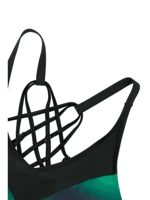Chama Plus Size Color Block Tankini Swimsuits 2-Piece Top with Boyshorts 3XL thumbnail 5