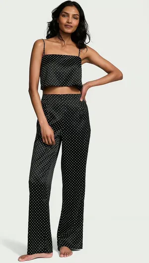 Victorias Secret Satin Cropped Pajama Set thumbnail 1