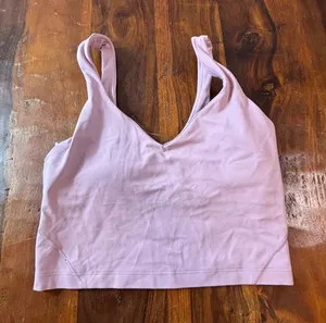 Lululemon Align Tank Top Lavender Purple Nulu Yoga Crop Bra LW1DUDS Size 4 thumbnail 1