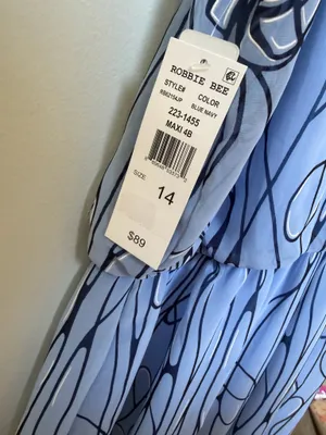 Robbie Bee Periwinkle Blue Floral Halter Maxi Dress thumbnail 8