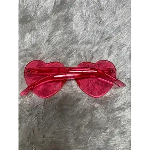 Pink Heart Plastic "Sunglasses" Photo Prop Party Parade Glasses thumbnail 2