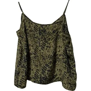 Jeanette Scupin Rare VTG Leopard Print Camisole Embroidered Tiger Top‎ Germany M thumbnail 2