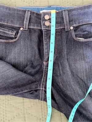 Paige Hidden Hills Straight Leg Jeans Size 28 Dark Wash Double Button thumbnail 8