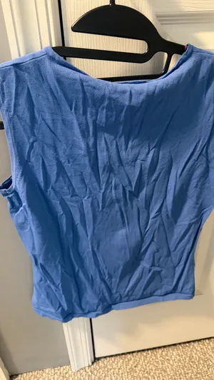Blue Sleeveless Square-Neck Women’s Top Talbots small thumbnail 5