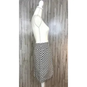 Antonio Melani Women's Size 2 Black Geometric Pencil Knee Length‎ Business Skirt thumbnail 6