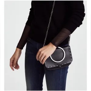 Rebecca Minkoff Ring Crossbody Bag in Black thumbnail 1