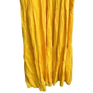 495. Antonio Melani sun yellow v neck Linen blend maxi dress size 4 thumbnail 8