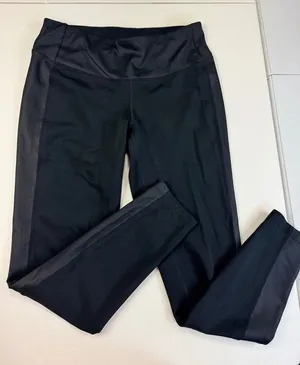 New Balance Athletic Leggings Women's Solid Black Side‎ Panel Detail M thumbnail 1