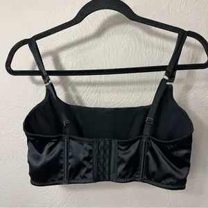 Black Satin Corset Top Size L thumbnail 2