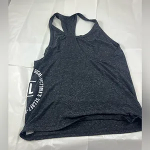 Medium Angel Victoria secret grey cropped razor back tank top thumbnail 2