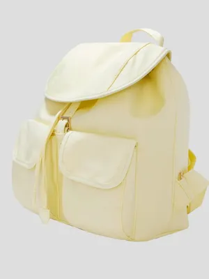 NWT Year of Ours Soft Pale Yellow Drawstring Backpack thumbnail 2
