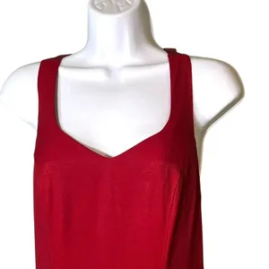 CDC Caren Desiree Vintage Dress Womens 8 Red Crisscross Back Cocktail Made USA thumbnail 8