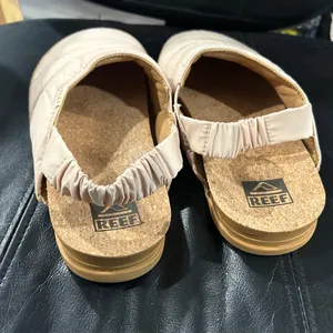 Reef Quilted Slip-On Clog in Cream with Tan Sole thumbnail 4