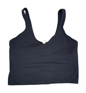 Lululemon Align Tank Top Women 8 Black Excellent Cropped V-Neck Nulu Yoga Bra thumbnail 1
