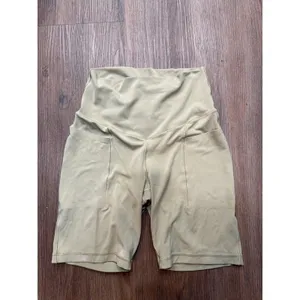 OFFLINE by Aerie Real Me Crossover High Waisted 7" Bike‎ Shorts Olive Green M thumbnail 3