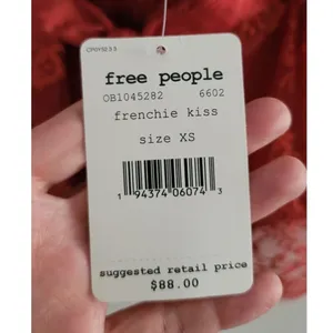 Free People Chante Lace Tie-Front Tank Top Frenchie Kiss XS 0/2 NEW thumbnail 6