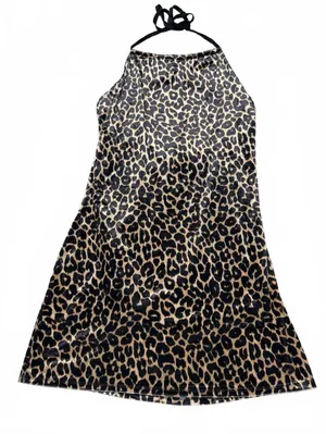 Wild Fable Leopard Print Halter Top - High Neck Cheetah Animal Print Tank - M thumbnail 1