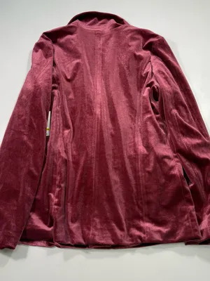 Kensie Wine Velvet Single-Button Blazer Size Medium NWT thumbnail 10