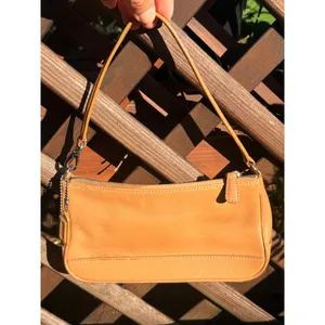 Coach Tan Leather Demi Baguette Shoulder Bag Vintage Y2K 7785 thumbnail 2