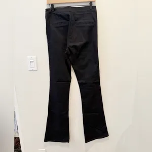 MAJE Button Waist Sailor Jeans in Black size 40‎ Flare thumbnail 2