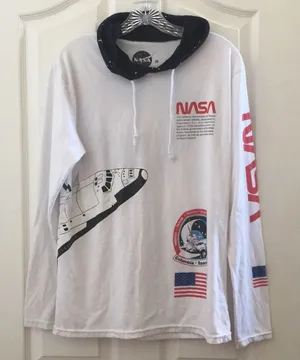 FINAL MARKDOWN Unique nasa tee medium White thumbnail 1