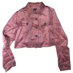 Love Tree mauve corduroy long sleeve cropped jacket thumbnail 1