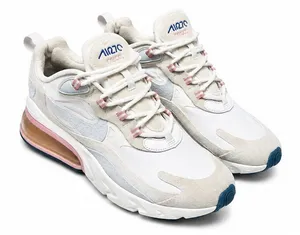 Nike Air Max 270 React Shoes Womens 9.5 American Modern White Pink AT6174-100 thumbnail 1