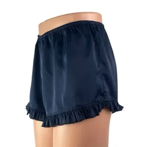 Brandy Melville Poppy Womens Navy Blue Ruffle Hem Elastic Waist Mini Shorts XS/S thumbnail 2