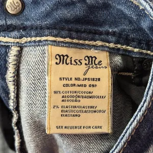 Miss Me Denim Jeans Distressed Boot Fleur De Lis JP5182B Embroidered Back Pocket thumbnail 10