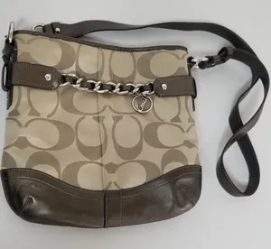 Coach Tan and Brown Crossbody Bag thumbnail 1