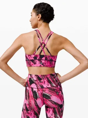 Lululemon Energy Bra Long Line medium B-D Incentive Refresh Multi W2BVKS Sz 4 thumbnail 2