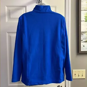 Land’s End Royal Blue 1/4 Zip Long Sleeve Mock Neck Fleece Pullover-Lrg/P 14-16 thumbnail 9