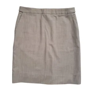 Twinhill Skirt Womens 6 Beige Wool Blend Crosshatch Business thumbnail 2