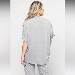 Holley Girl Travel Top Grey XL Soft Stretch Travel Loungewear New Very Oversized thumbnail 2