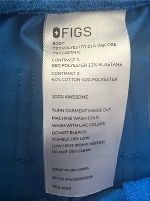 FIGS Technical Collection Zamora Jogger Scrub Pants Blue Size XS thumbnail 5